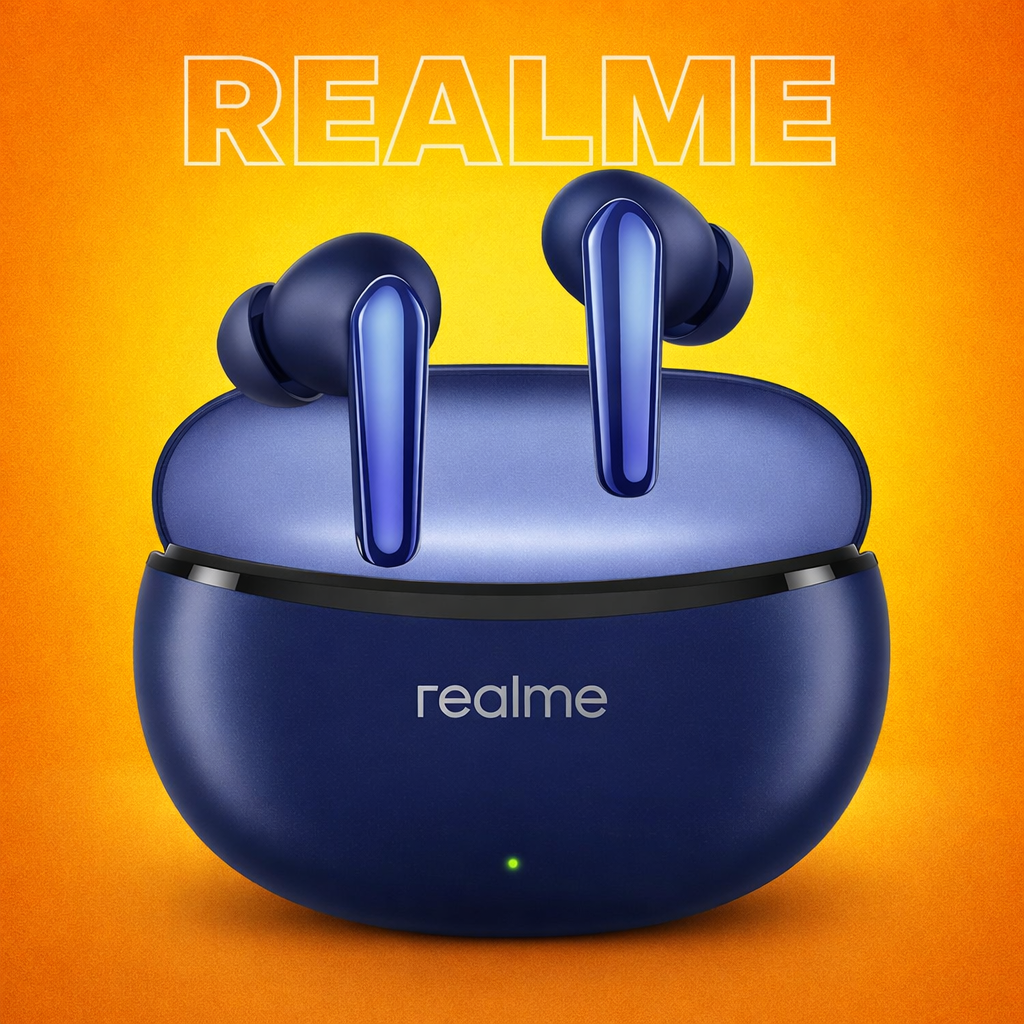 Realme Buds 3 Neo {Both Pair ) Replacement Parts Replacement Left/Right Earbud & Charging Case | LostMyBuds.in original left right earbuds charging case replacement image