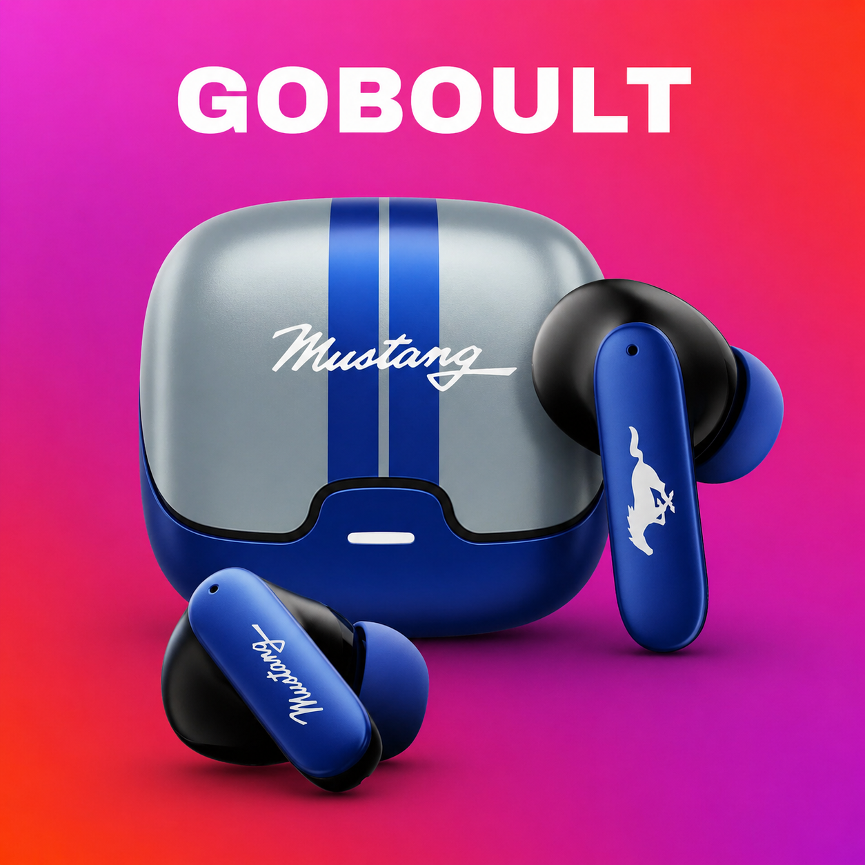 GoBoult Mustang Dash Replacement Left/Right Earbud & Charging Case | LostMyBuds.in original left right earbuds charging case replacement image