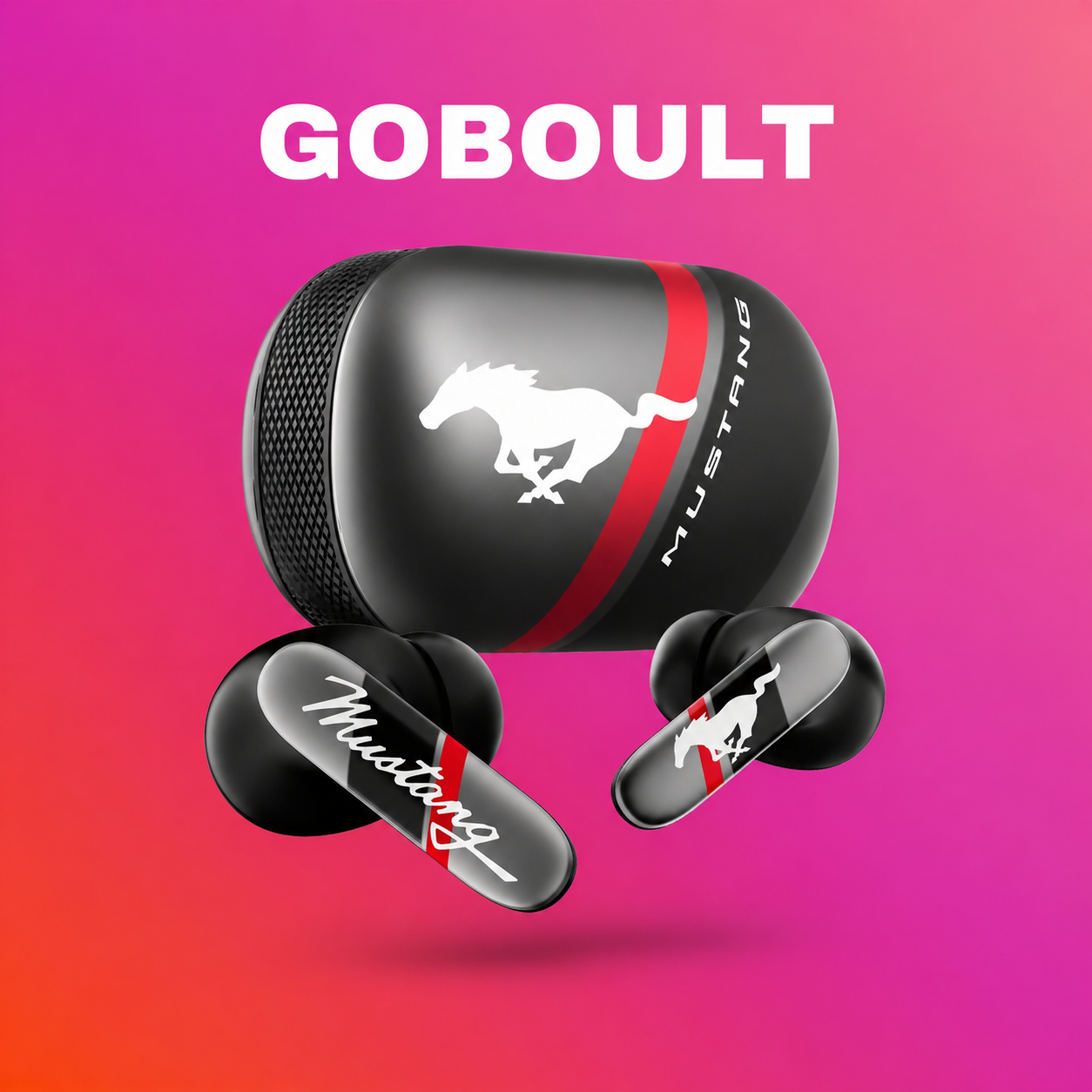 GoBoult Mustang Dyno Replacement Left/Right Earbud & Charging Case | LostMyBuds.in original left right earbuds charging case replacement image