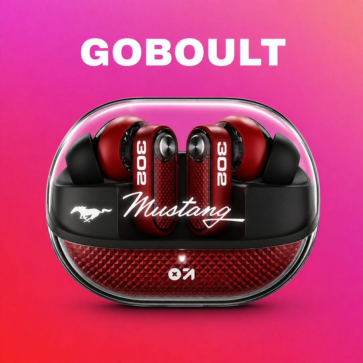 GoBoult Mustang Sprint Replacement Left/Right Earbud & Charging Case | LostMyBuds.in original left right earbuds charging case replacement image