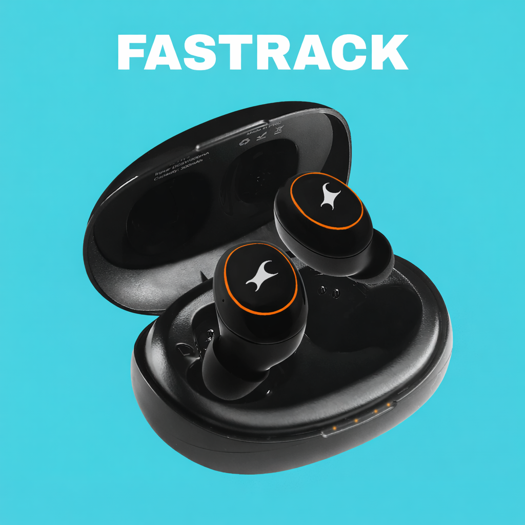Fastrack Reflex Tunes FT1 Replacement Left/Right Earbud & Charging Case | LostMyBuds.in original left right earbuds charging case replacement image