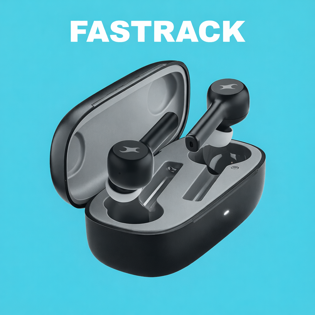 Fastrack Reflex Tunes FT2 Replacement Left/Right Earbud & Charging Case | LostMyBuds.in original left right earbuds charging case replacement image