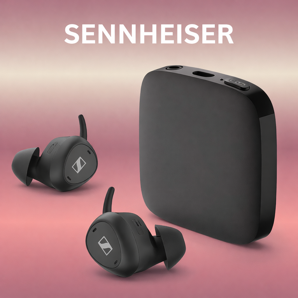 Sennheiser TV Clear Earbuds 2 Replacement Left/Right Earbud & Charging Case | LostMyBuds.in original left right earbuds charging case replacement image