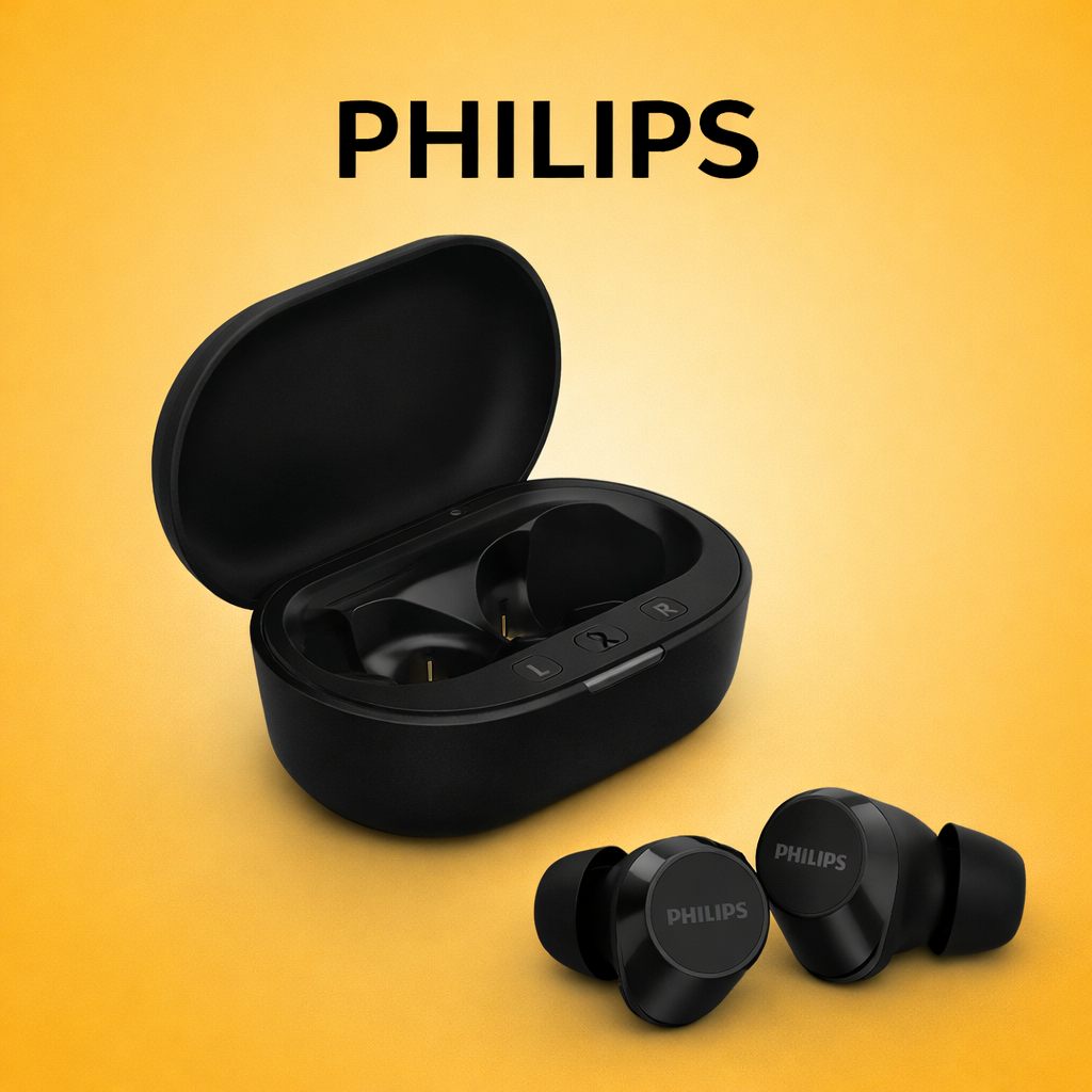 Philips Audio TAT1209 Replacement Left/Right Earbud & Charging Case | LostMyBuds.in original left right earbuds charging case replacement image