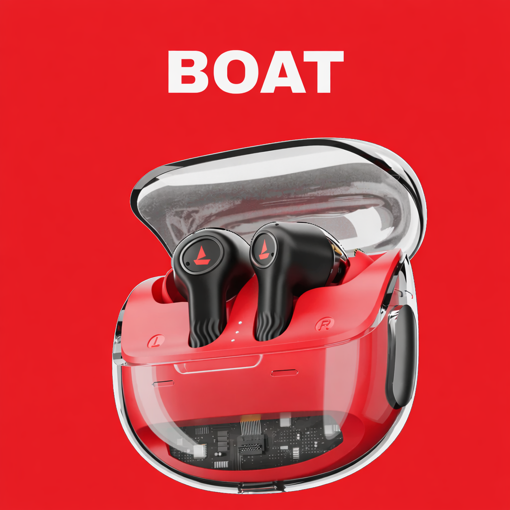 boAt Nirvana Crystl Replacement Left/Right Earbud & Charging Case | LostMyBuds.in original left right earbuds charging case replacement image
