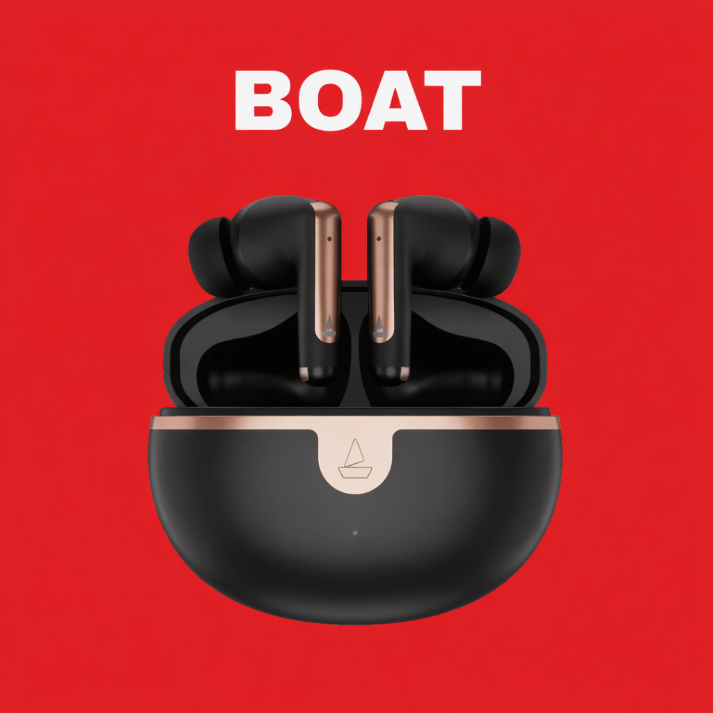 boAt Airdopes 161 ANC Elite Replacement Left/Right Earbud & Charging Case | LostMyBuds.in original left right earbuds charging case replacement image